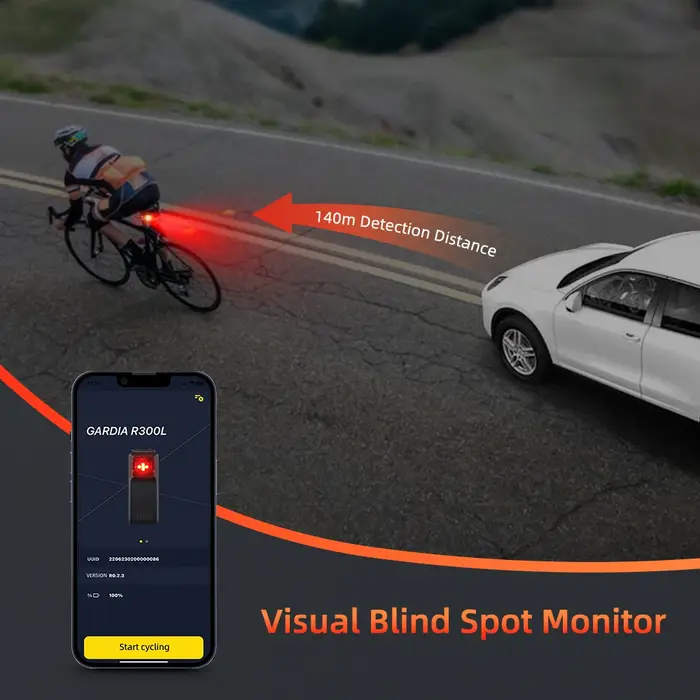 Camaroca W100 vélo rétroviseur Radar cyclisme feu arrière frein détection lampe selle tige