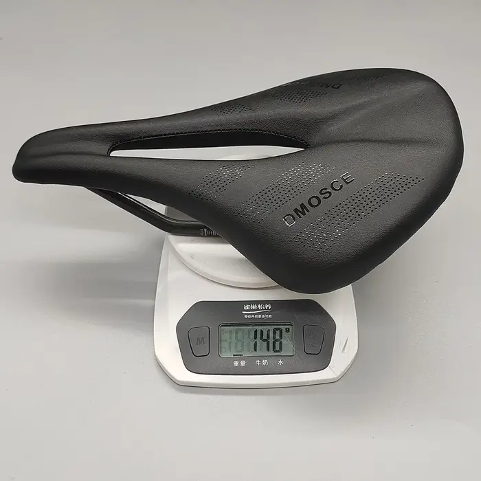 Selle entièrement en carbone pour VTT et route, 243✖Selle de vélo en cuir super légère, coussins en