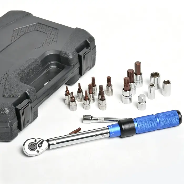 Clé dynamométrique pour vélo, embout 1/4 pouce, outils de réparation de vélo, clé dynamométrique avec embouts pour le serrage du potence de guidon et du tige de selle