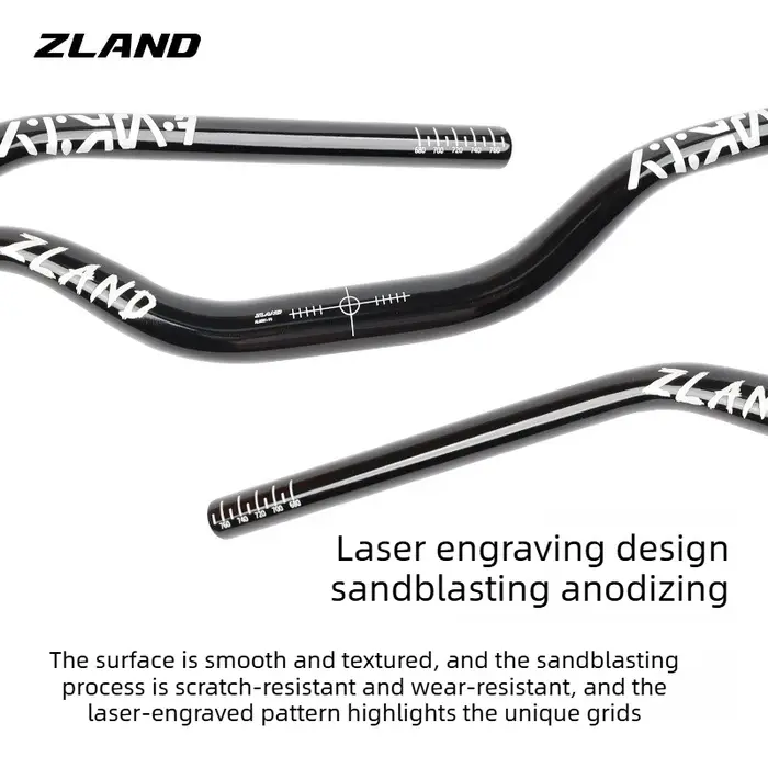 ZLAND VTT guidon élévateur poli-620/680/720/780MM 55mm ascenseur poli noir pour le cyclisme de fond de descente