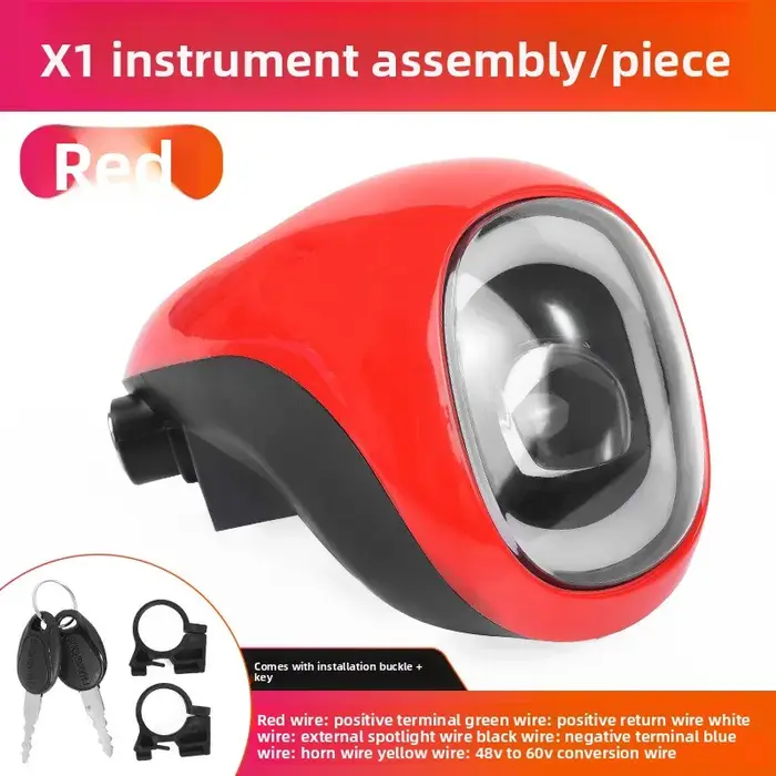 Ensemble d'instruments pour trottinette électrique 48V - 72V, phares LED, klaxon, feux de jour, affi