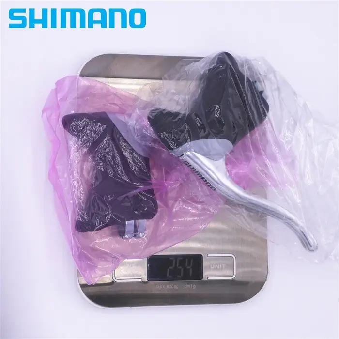 Jeu de leviers de freins Shimano BL-R400 en aluminium anodisé pour vélo de route avec capots ergonomiques en caoutchouc pour frein à étrier