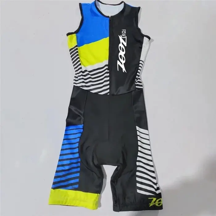 Zootekoi hommes cyclisme Triathlon sans manches respirant serré été VTT vêtements