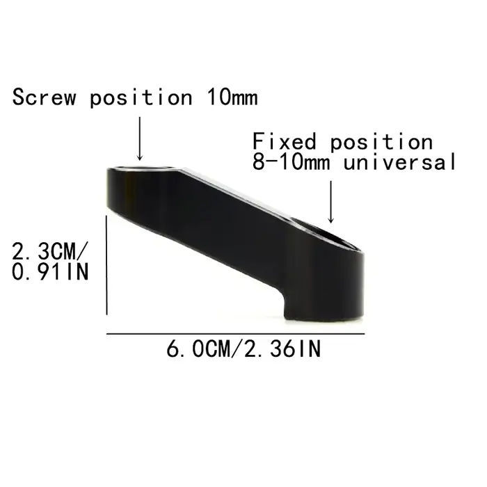 Adaptateur de fixation avant pour rétroviseur de moto et vélo électrique 10MM – Support de base étendu avec vis