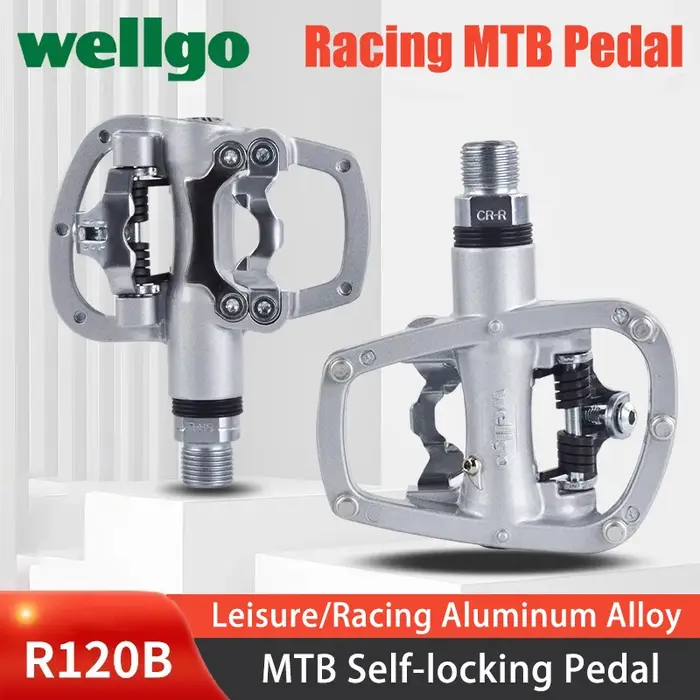 Wellgo-Pédale autobloquante pour vélo de route et de montagne R120B