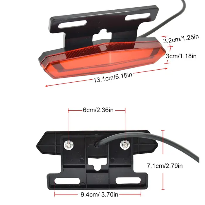 Kit de feux avant et arrière pour vélo électrique 24V-48V