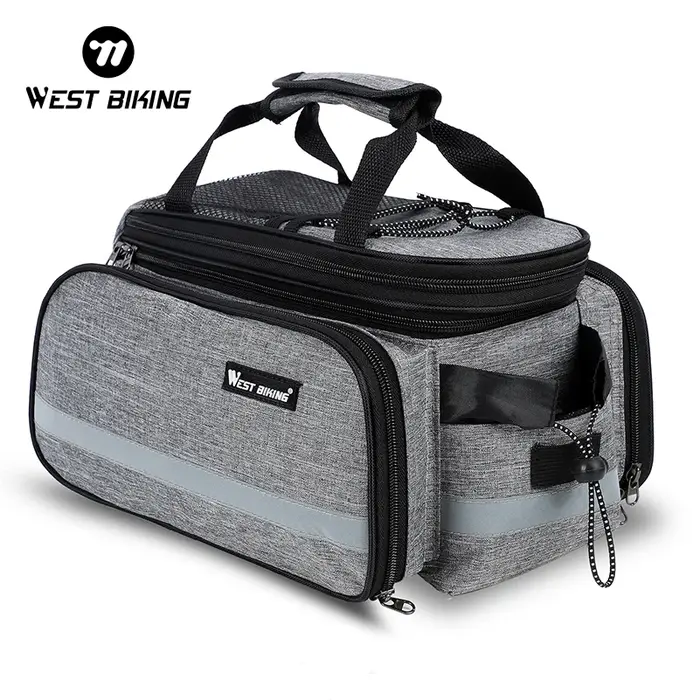 WEST BIKING – sac de rangement arrière pour vélo, grande capacité 15-20l, pour vtt, vélo de route, bagages de voyage, sacs de rangement, sacoches de coffre, sac à main à bandoulière