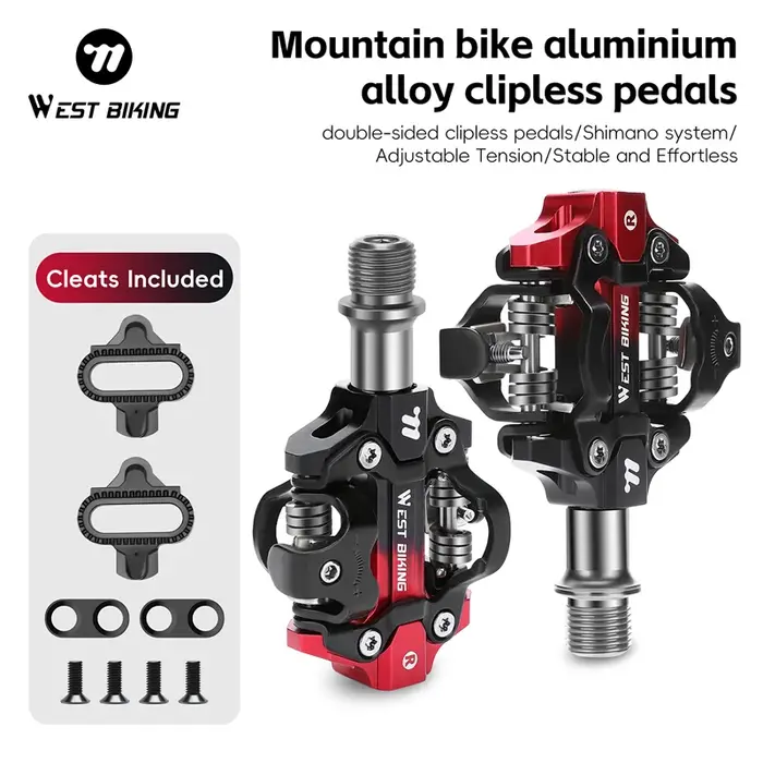 WEST BIKING – pédales autobloquantes pour vtt