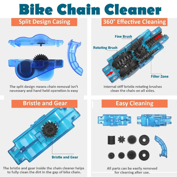 Kit de Nettoyage Vélo : Brosse à Chaîne
