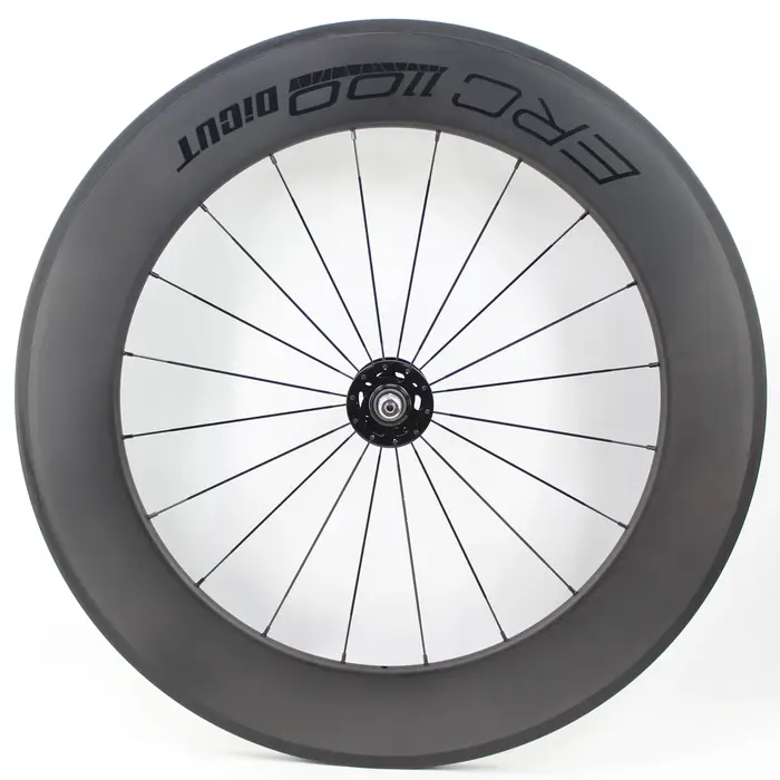 Paire de roues de vélo tubulaires en fibre de carbone 700C