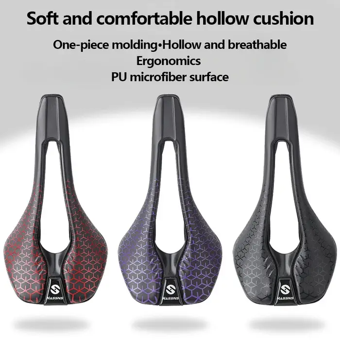 Selle de vélo en cuir HASSNS 145 mm