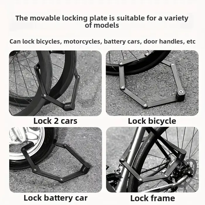 TOSUOD – chaîne de sécurité antivol pliable pour vélo