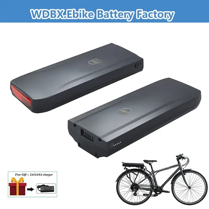 Batterie de vélo électrique Phylion pour porte-bagages arrière 36V 10.4Ah 13Ah 15Ah 17.5Ah 21Ah E-bi