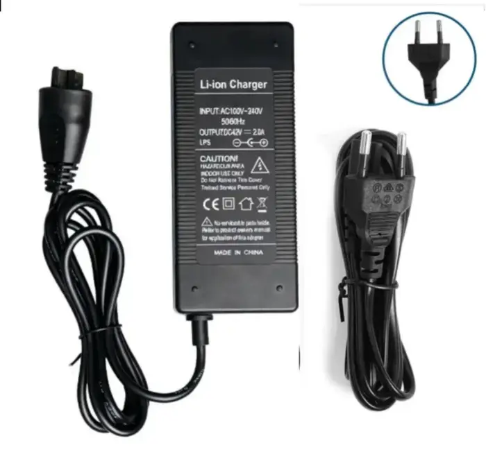 Chargeur de vélo électrique 42V 2A compatible avec la batterie de vélo électrique Bosch Active/Perfo