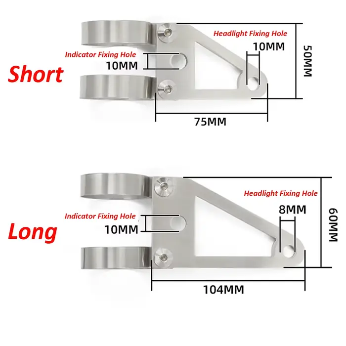 Supports de phares universels pour motos