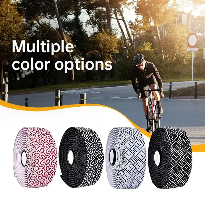 2 pièces de ruban de guidon de vélo de route antidérapant et absorbant les chocs en EVA/PU avec embouts