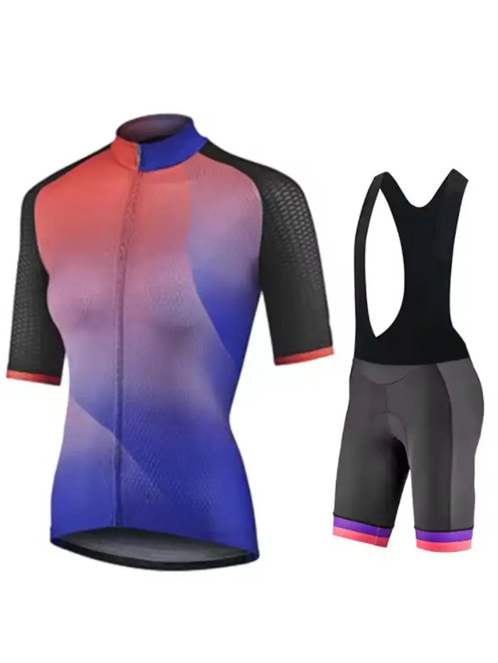 Ensemble de cyclisme à manches courtes pour femmes