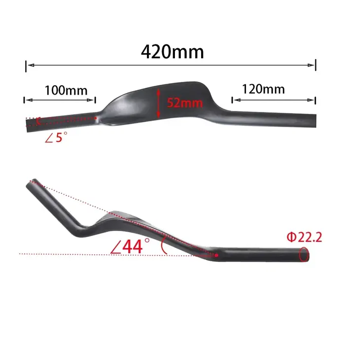 Repose-vélo de route entièrement en Fiber de carbone, Clip de guidon TT sur barres aérodynamiques, E