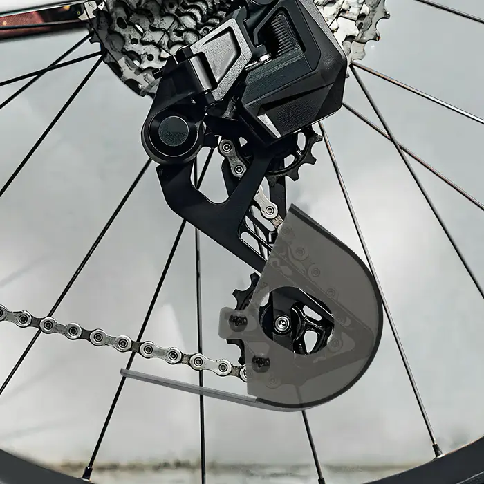 Lot de 2 protections de chaîne de vélo noires, robustes et anti-boue pour vélo de route, faible entr