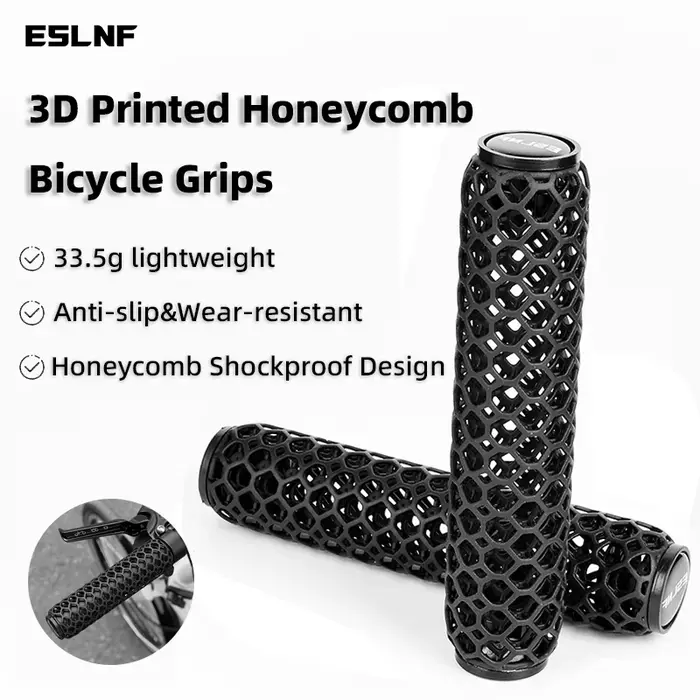 ESLNF poignées de guidon de vélo imprimées en 3D poignée de VTT en nid d'abeille