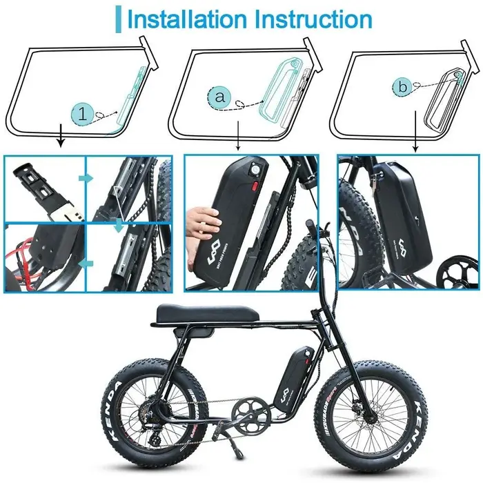 Hailong – batterie 36/48/52V pour vélo électrique
