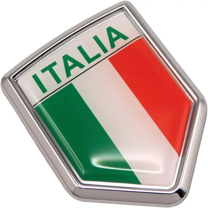 Autocollant d'Emblème Bouclier Drapeau Italie pour Voitures