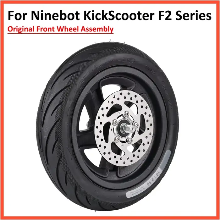 Ensemble de roue avant d'origine pour Scooter électrique Ninebot F2 F2pro F2plus 10 pouces 10*2.5, p