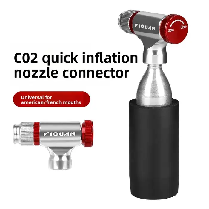 Pompe à CO2 pour vélo, gonfleur de Tube de pneu en aluminium, Mini pompe à main, filetage de vis 3/8-24 et cylindre de gaz 33/25/16/12/8g