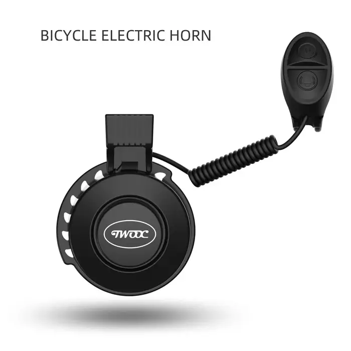 TWOOC Vélo Électronique Klaxon Réglage Du Volume 4 Types de Classique Cingtones Rechargeable 100dB Pas Rude Route Vtt