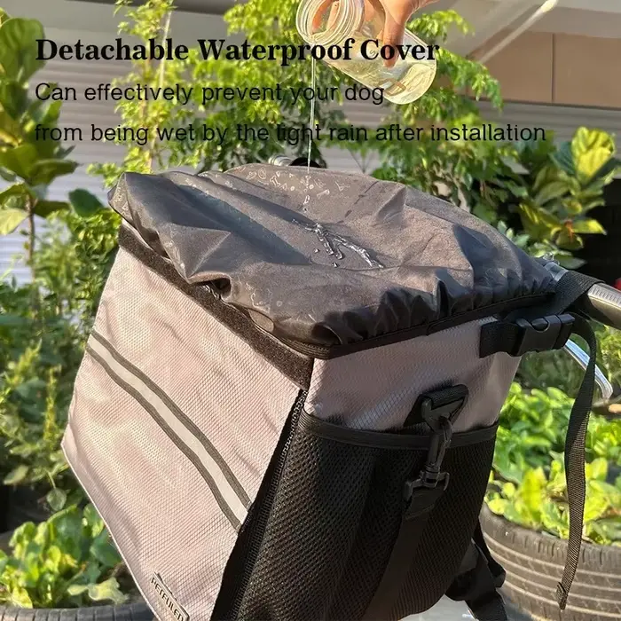 Mir de vélo en maille respirante pour animaux de compagnie, panier de vélo perfecemballages, guidon avant, petits et moyens chiens