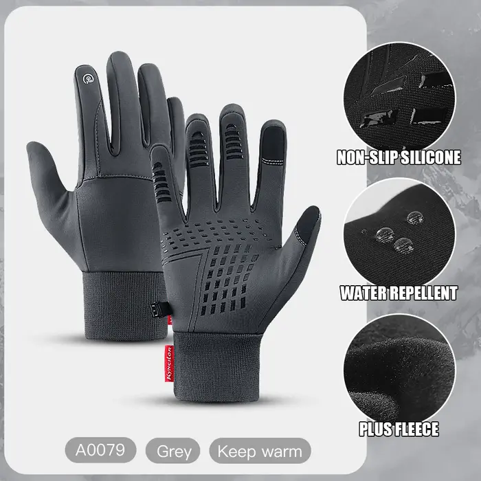 Gants de cyclisme imperméables hiver écran tactile gants de vélo en plein air Scooter coupe-vent équ