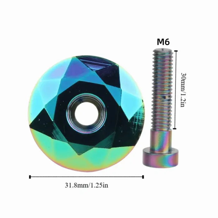 Capuchon supérieur de potence de vélo en alliage d'aluminium et acier avec boulon, doré et coloré, pour fourches de VTT de 28,6 mm de diamètre