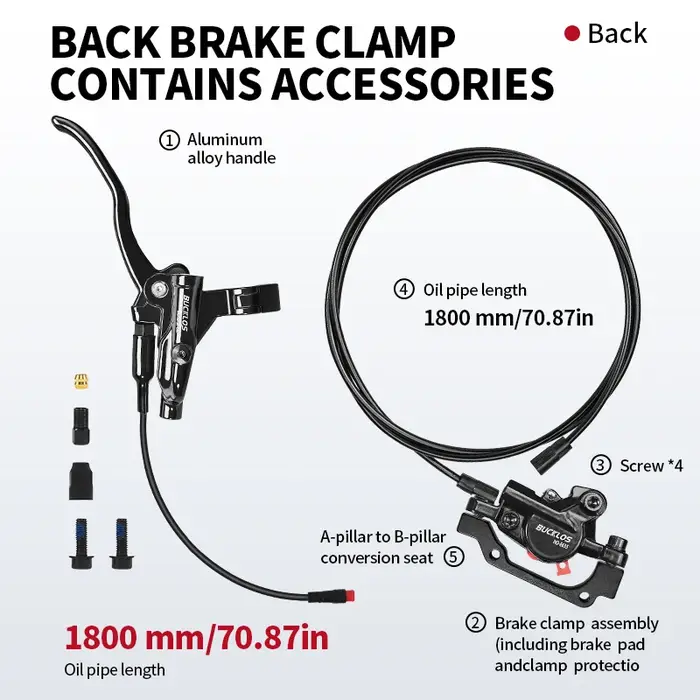 Freins hydrauliques BUCKLOS pour vélos électriques