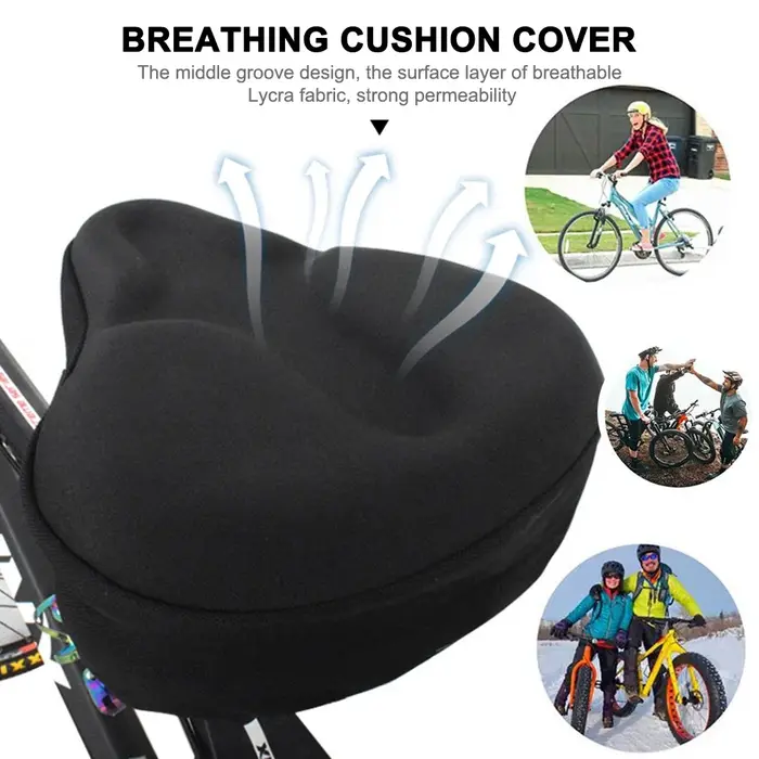 Housse de coussin en Gel doux et épais pour selle de vélo électrique