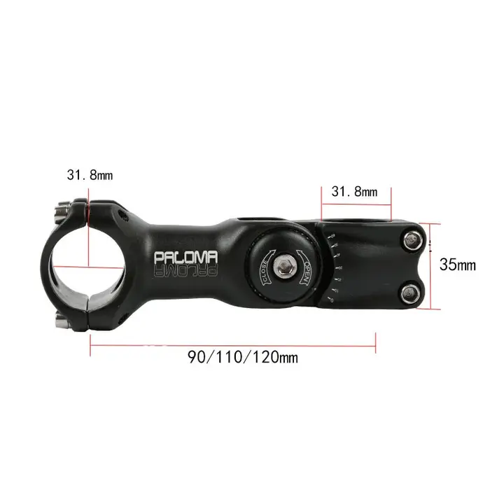 Potence réglable pour vélo de route et VTT, 90/110/130/25.4mm x 31.8/90/120mm