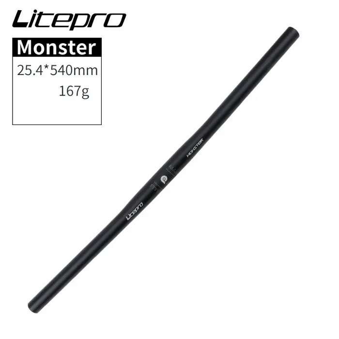 Litepro Monster vélo pliant horizontal 25.4*540/580mm guidon Ultra léger en alliage d'aluminium pièc