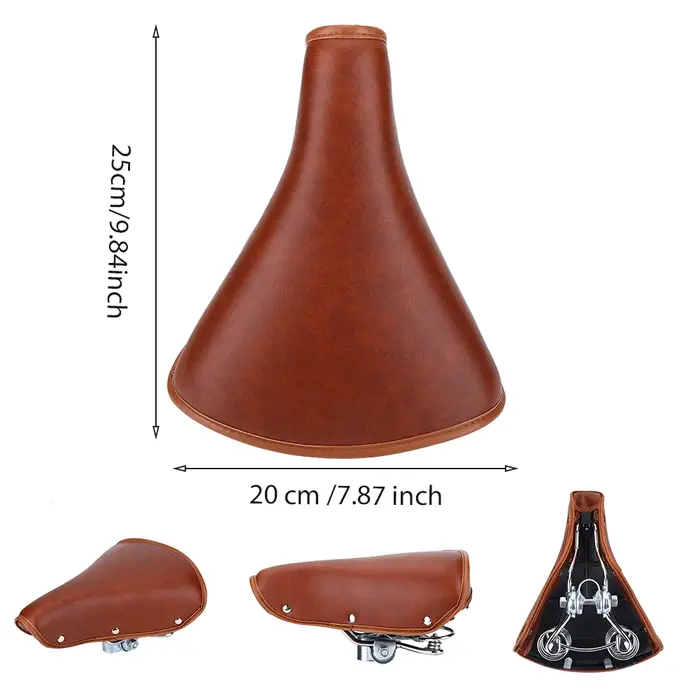 Selle de vélo vintage en cuir PU