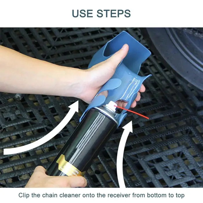 Outil de nettoyage de chaîne de vélo de moto, résistant aux éclaboussures, Portable, résistant à l'usure, outil de stockage de graisse bleu foncé pour motos et vélos