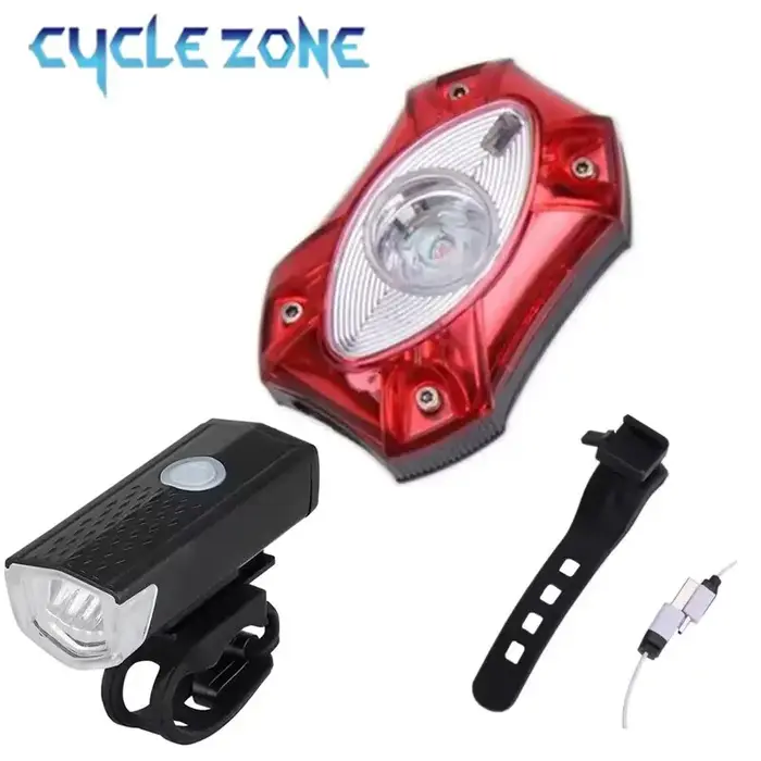 Ensemble d'éclairage avant et arrière de vélo aste à LED