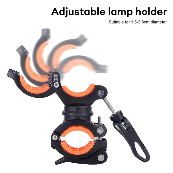 Support de lumière de vélo multifonctionnel rotatif à 360 degrés