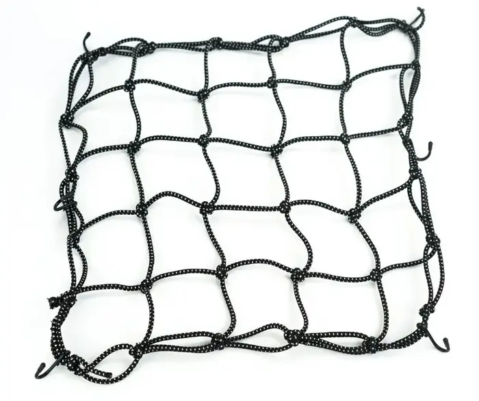 Filet de transport en caoutchouc pour bagages, vélo, scooter, 30 x 30, noir