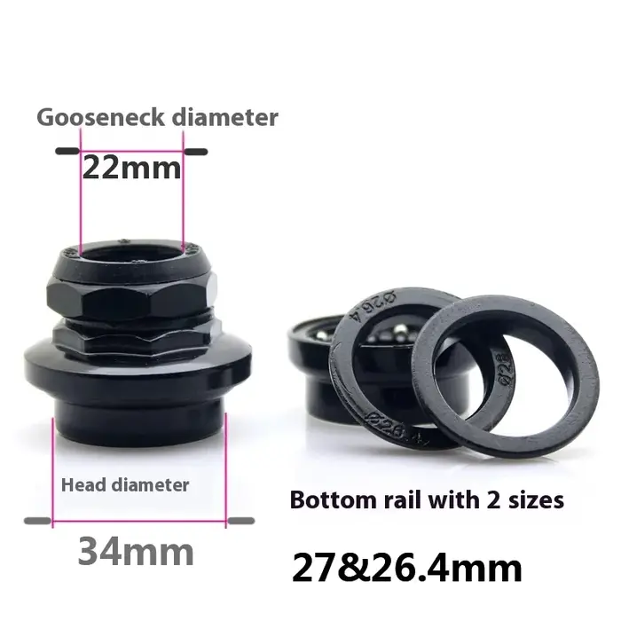 Casque de vélo fileté NECO 34 mm | Fourche 1" (25