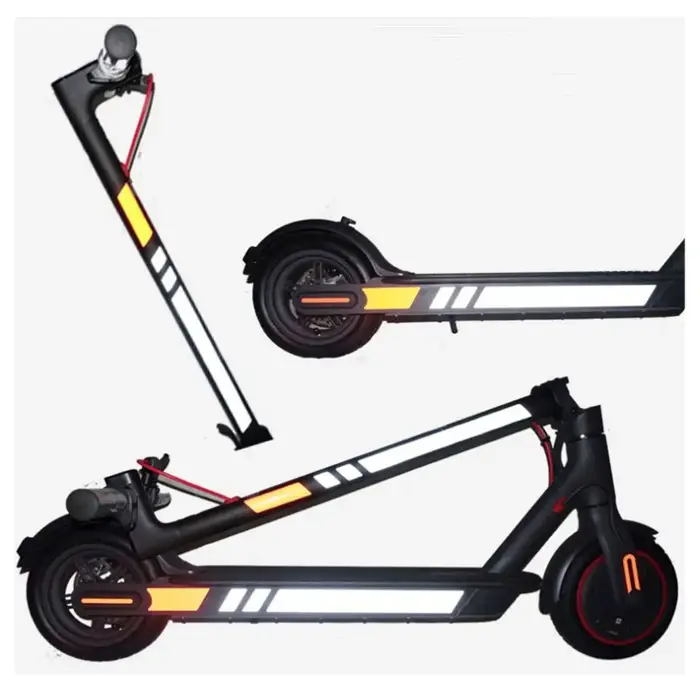 Pièces de Scooter électrique Paster décalcomanies autocollant de planche à roulettes autocollants de style réfléchissants étiquettes de lumière réfléchissantes pour Xiaomi Mijia M365