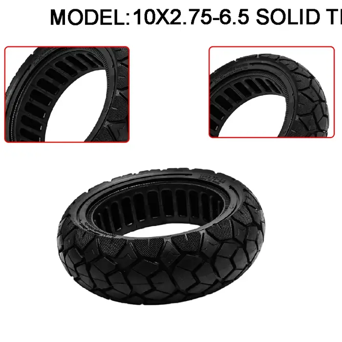 Pneu solide 10x2.75-6.5 pour trottinette électrique