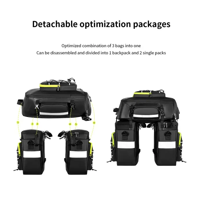 Sac de vélo Extra grande capacité Wagon étanche
