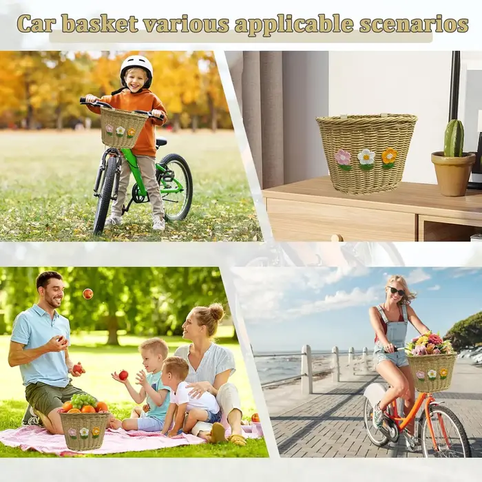 Panier de vélo pour enfants en osier