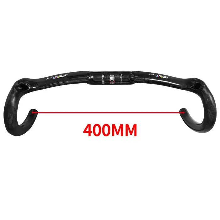 Guidon de vélo de route en fibre de carbone courbé