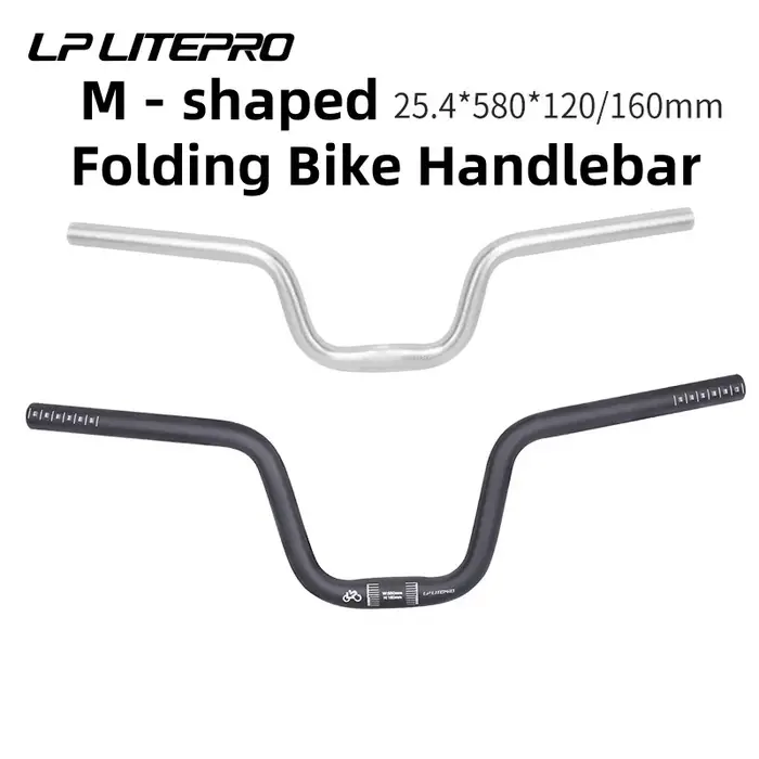 Guidon de vélo pliant de 58CM de diamètre 25.4MM