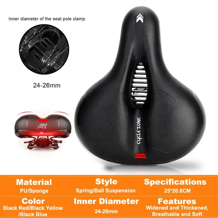 Selle de vélo creuse respirante pour hommes et femmes