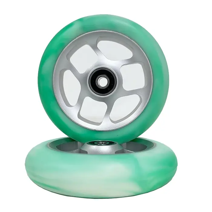 Roues de scooter freestyle 110 mm avec noyau en aluminium 6063 et roulements ABEC-9 pour tricks résistants à l'usure et haute élasticité 88A